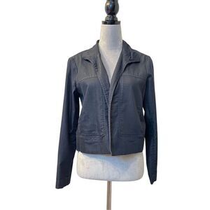 Willi Smith Women's Navy Blazer Pant Suit Set Wide leg Size M Business Casual